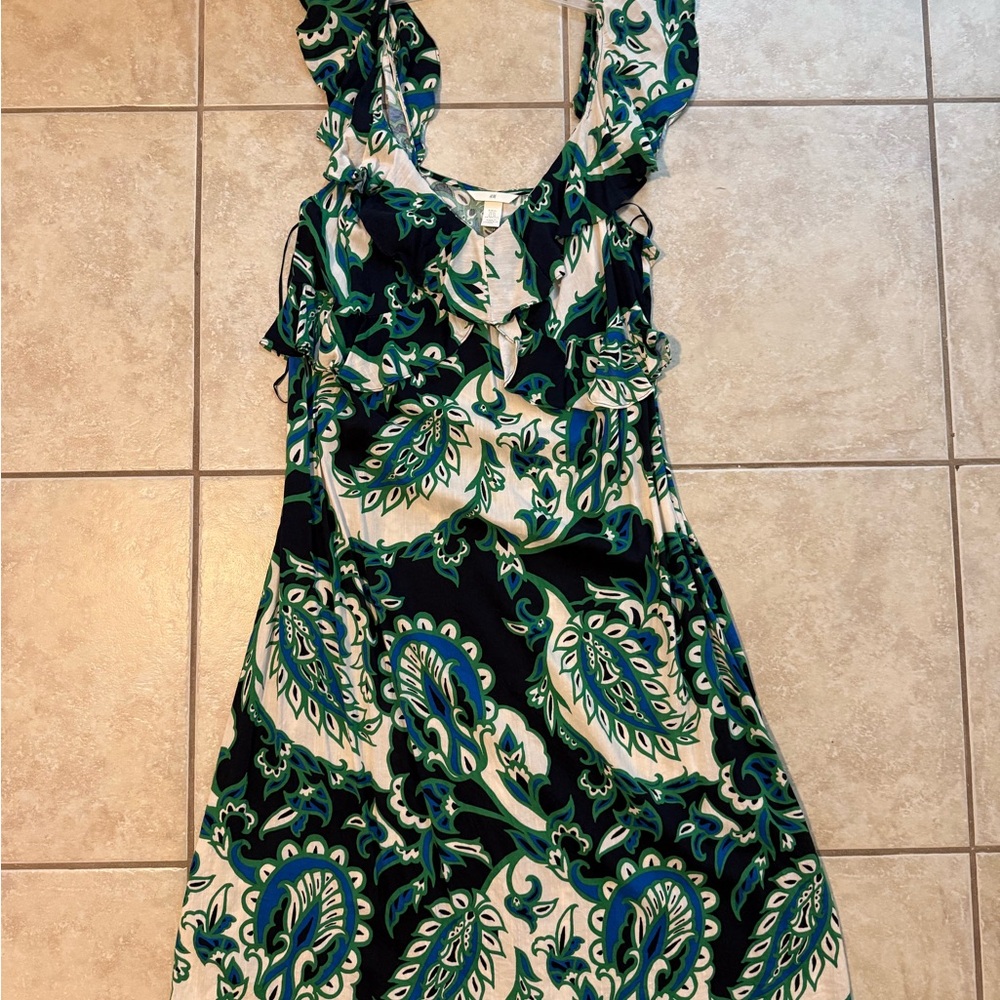 H&M Black and Green Maxi Dress